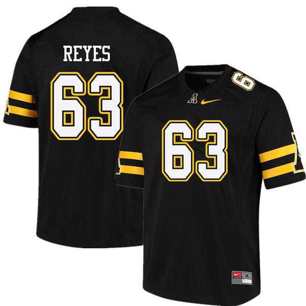 Men #63 Ivan Reyes Appalachian State Mountaineers College Football Jerseys Sale-Black